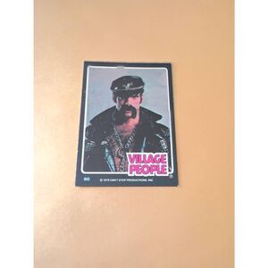 Vintage 1979 Village People Trading Card #60 Disco Era Vintage Music Collectible
